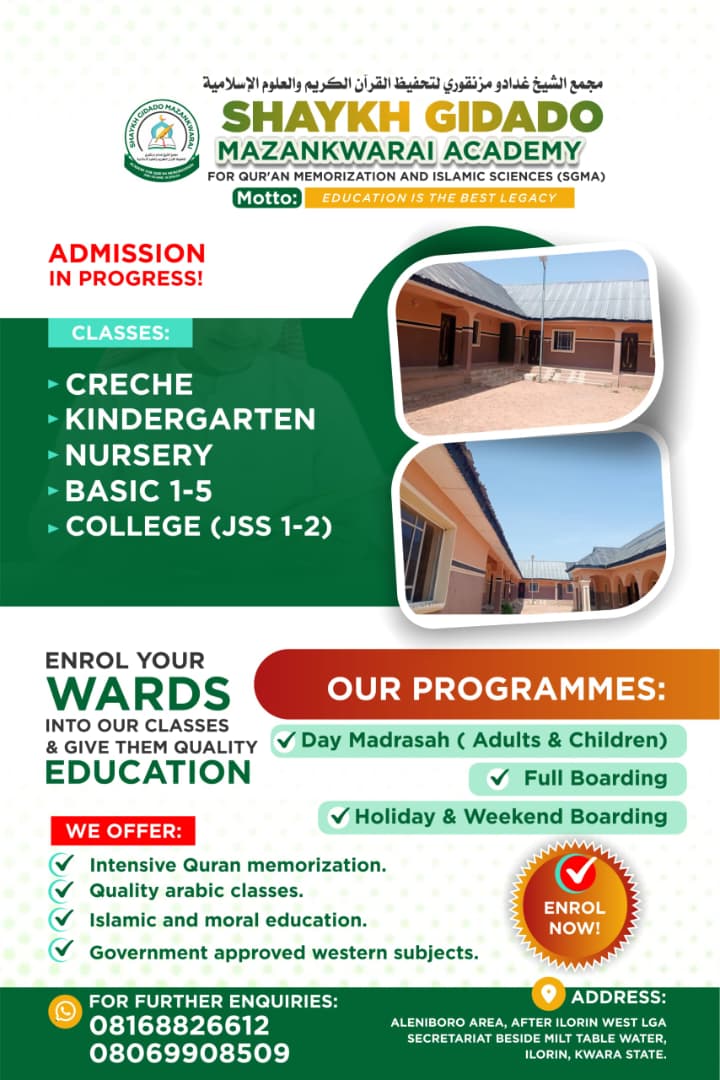 Shaykh Gidado Academy Banner Design by Syo Technol Ltd