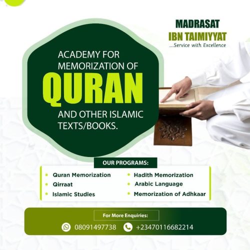 Madrast Ibn Taymiyyat Social Media Flyer Design by Syo Technol Ltd